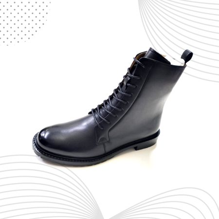 Men's Black Brushed Leather Ankle Boots